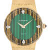 WITTNAUER "Genève" Gents´Gold Plated Wristwatch with Rare Stone Dial and Integrated Bracelet