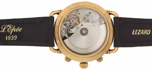 L'EPÉE Gents´ Gold Plated Automatic Chronograph with White Lacquered Dial (L327PO)