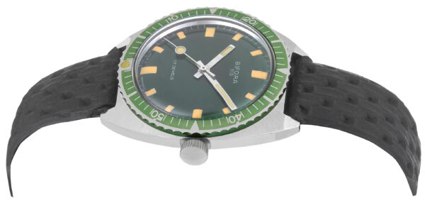 1126 b BIFORA Gents´Stainless Steel Divers´ Watch with Green Dial & Bezel