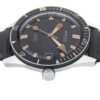 BIFORA "SKIN DIVER" Black Dial on Original "Tropic Sport" Rubber Bracelet