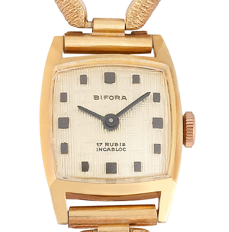 5001 BIFORA Ladies´ Wristlet with Gilt Patterned Dial