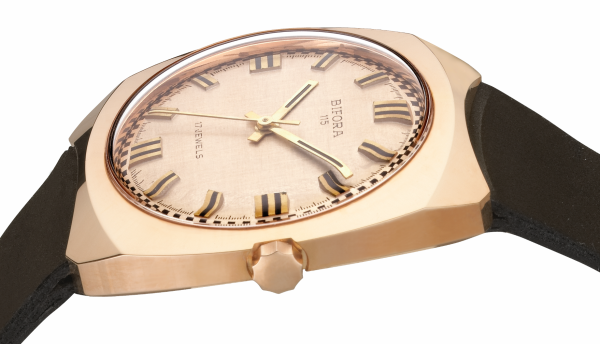 BIFORA Gold Plated Gents´wristwatch with Gilt Dial & Onyx Indices