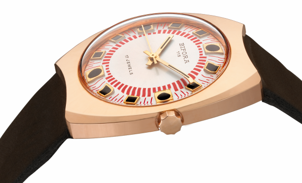 BIFORA Gold Plated Steel Gents´wristwatch with "Roulette" Dial