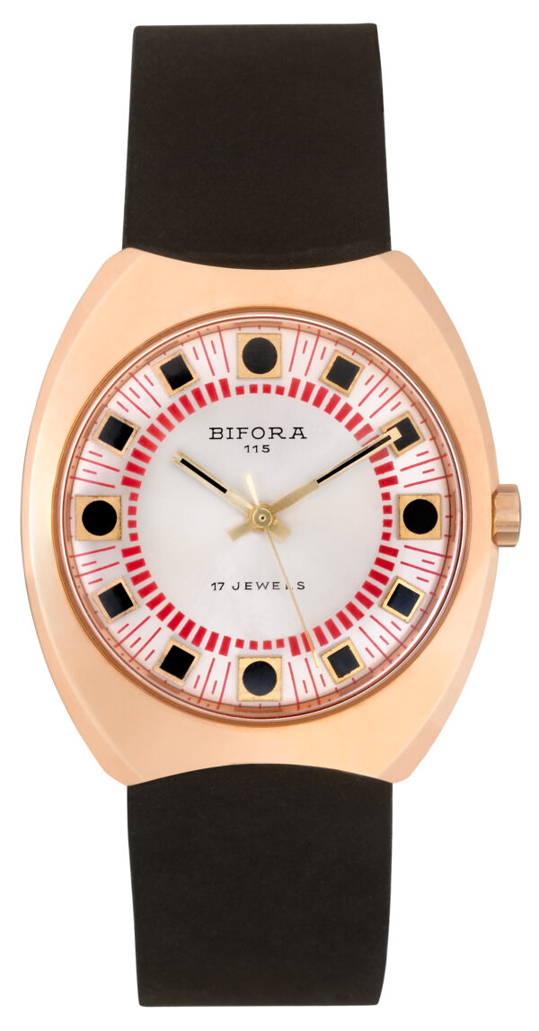 BIFORA Gold Plated Steel Gents´wristwatch with "Roulette" Dial