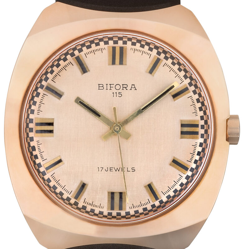 bifora d1 new BIFORA Gold Plated Gents´wristwatch with Gilt Dial & Onyx Indices