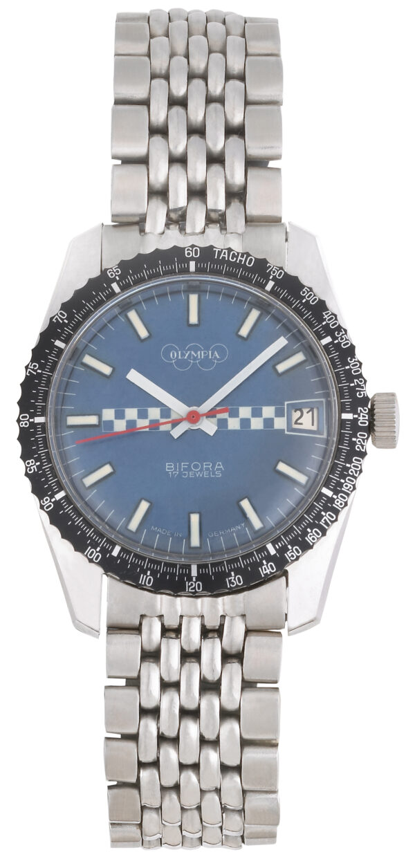 BIFORA "Olympia" Gents´Stainless Steel Wrist Watch (Blue Dial)