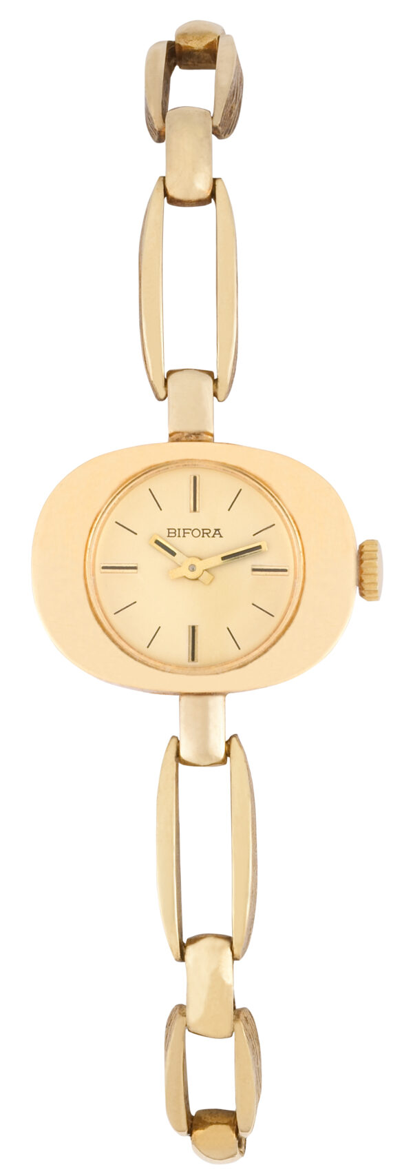 gold 2 BIFORA Ladies´ Wristlet with Gold-Colored Dial