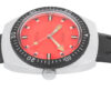 BIFORA "Olympia" Gents´Stainless Steel Wrist Watch with Red "Spider" Dial & Black Bezel on Special "Tropic" Strap