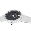 WITTNAUER "Genève" Stainless Steel Wristwatch with Black Dial and a Diamond (W9669WBID)