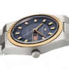 WITTNAUER "Genève" Stainless Steel Wristwatch with Gold Plated Fluted Bezel, Dark Grey "Pie Pan" Dial (W9691WB)