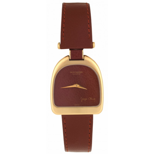 WITTNAUER Gold Plated Wristwatch designed by Georges Claude with Leather Texture Dial (W9900Y)