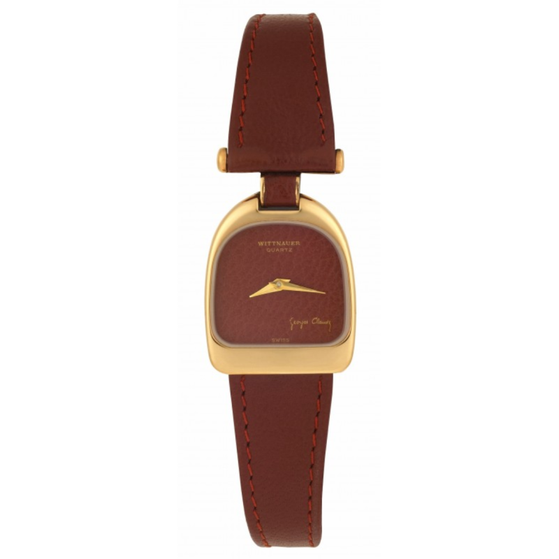Screenshot 2025-07-23 at 19.09.13 WITTNAUER Gold Plated Wristwatch designed by Georges Claude with Leather Texture Dial (W9901Y)