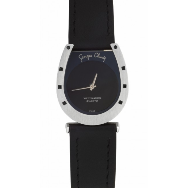 WITTNAUER Stainless Steel Wristwatch designed by Georges Claude with Black Dial (W9904W)