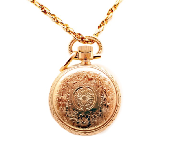 AIRIN Pocket Watch with White Dial and Roman Numerals (A-134443)
