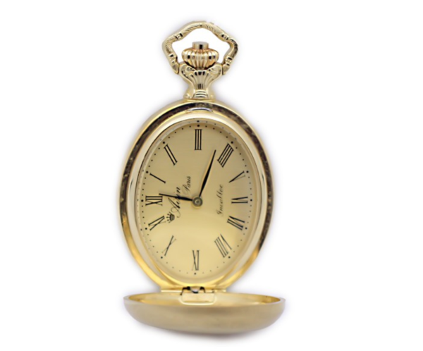 AIRIN Pocket Watch (Savonette-Style) with Gilt Dial and Roman Numerals (A-148018)