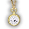 AIRIN Gold Plated Pocket Watch with White Dial and Enamel Case Back (A-148577)