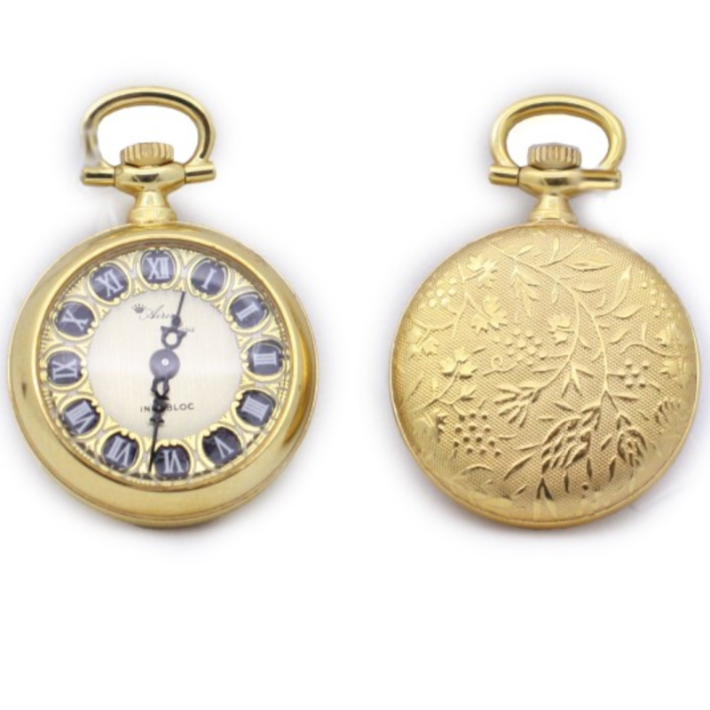 Screenshot 2025-07-24 at 11.31.11 AIRIN Gold Plated Pocket Watch with Engraved Dial and Engraved Case Back (A-148699)