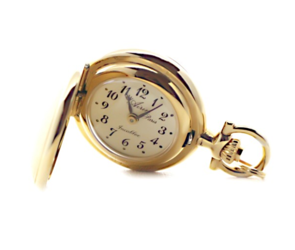 Screenshot 2025-07-24 at 11.39.47 AIRIN Gold Plated Pocket Watch (Savonette-Style) with White Dial and Arabic Numerals (A-148825)