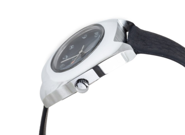 CROWN Oval Shaped Plated Wristwatch with Dark Grey Dial (C630/3)