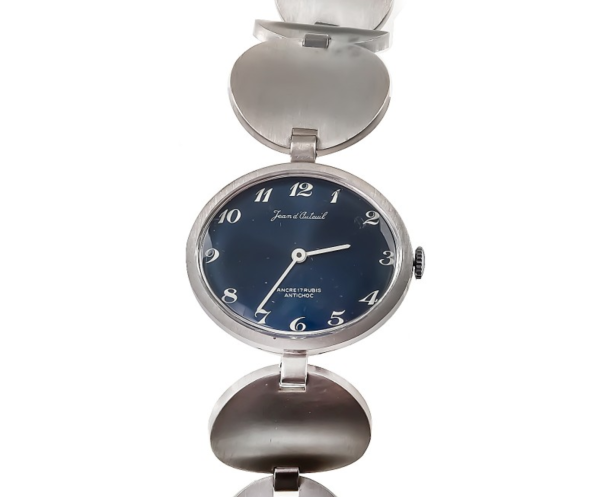 JEAN D'AUTEUIL Retrofuturistic Ladies´ Wristwatch with Blue Dial (JDA-55C/3B)