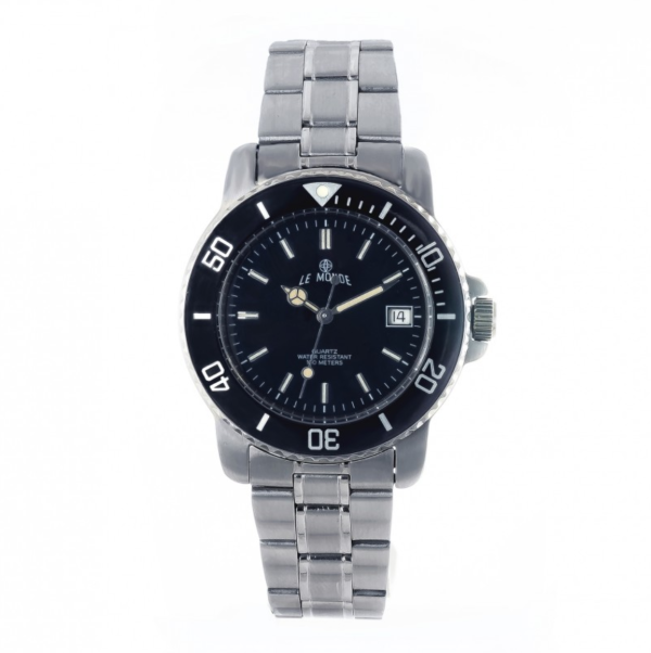 LE MONDE Divers´ Watch with Black Dial and Black Bezel (3189ACC/22)