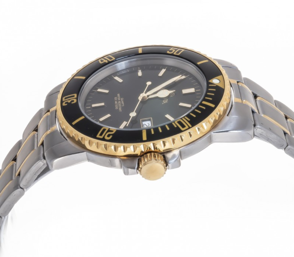 LE MONDE Bicolor Divers´ Watch with Black Dial and Black Bezel (3189BIC/22)