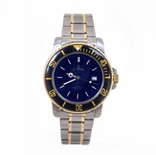 Screenshot 2025-07-24 at 19.37.59 LE MONDE Bicolor Divers´ Watch with Blue Dial and Black Bezel (3189BIC/33)