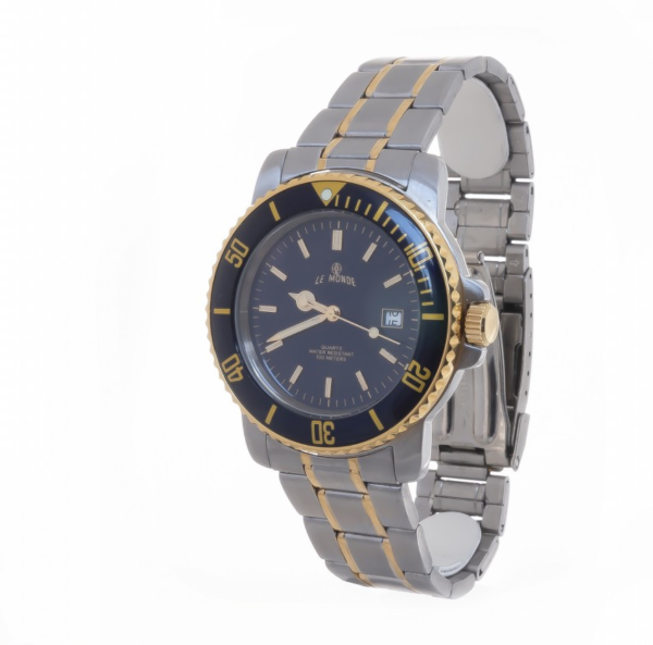 Screenshot 2025-07-24 at 19.38.08 LE MONDE Bicolor Divers´ Watch with Blue Dial and Black Bezel (3189BIC/33)