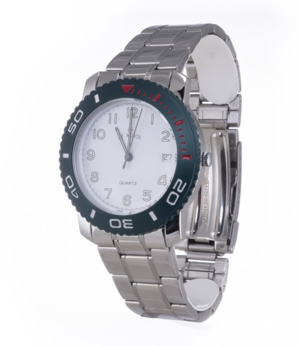Screenshot 2025-07-24 at 23.16.03 LE MONDE Divers´ Watch with Light Grey Dial and Black Bezel with red & white markings (3199ACC/41)