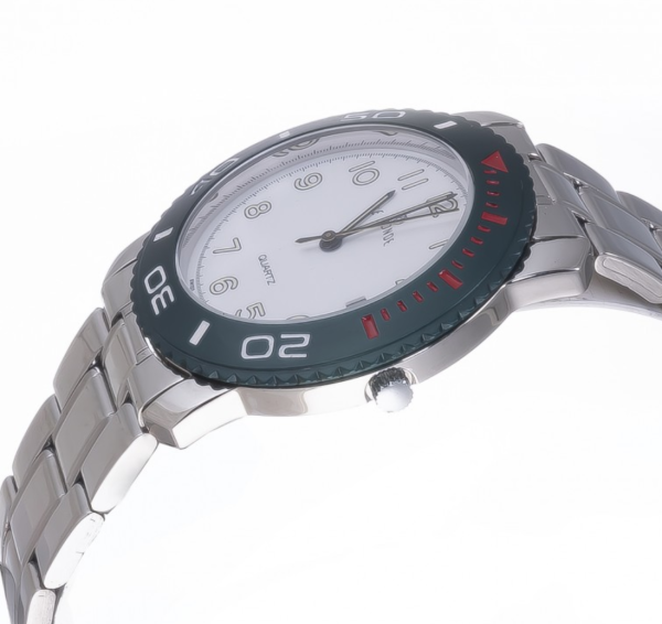 Screenshot 2025-07-24 at 23.16.11 LE MONDE Divers´ Watch with Light Grey Dial and Black Bezel with red & white markings (3199ACC/41)