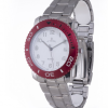 LE MONDE Divers´ Watch with White Dial and Burgundy Bezel with black & white markings (3199ACC/51)