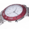 LE MONDE Divers´ Watch with White Dial and Burgundy Bezel with black & white markings (3199ACC/51)