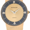 WITTNAUER "Genève" Ladies´Gold Plated Wristwatch with Gold & Black Dial and four Diamonds (W9668YB4D15)