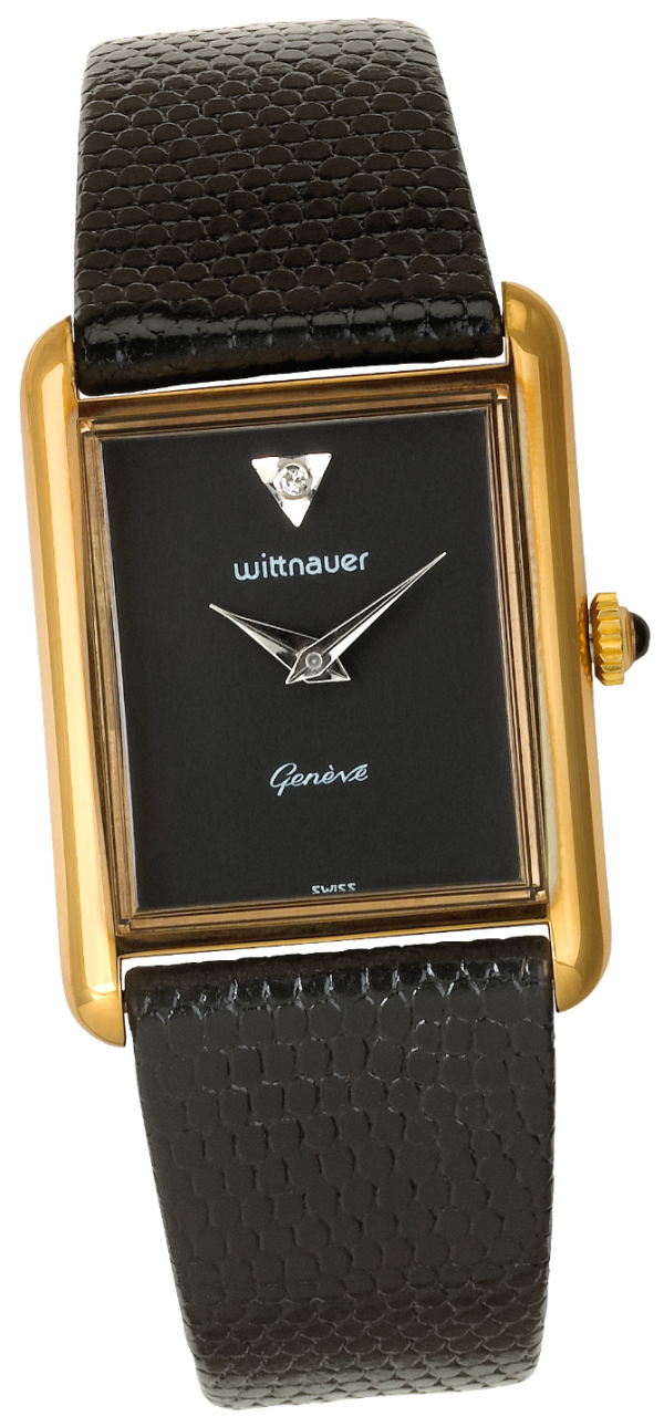 Screenshot 2025-10-07 at 08.28.33 WITTNAUER "Genève" Ladies´Gold Plated Wristwatch with Black Dial and a Diamond (W3527YS)