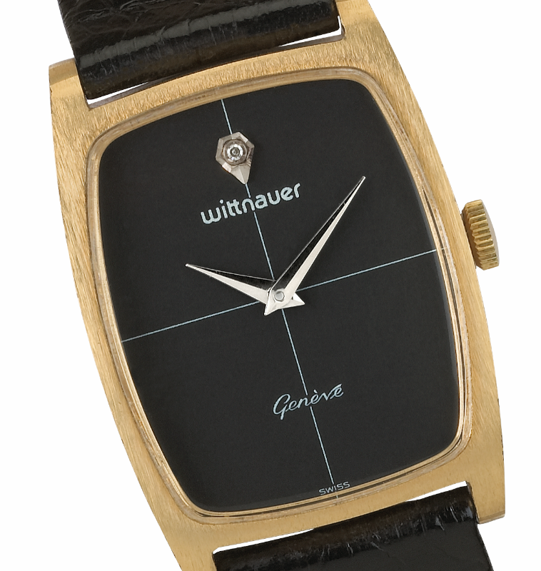 WITTNAUER Gold Plated Ladies´Wristwatch with a Cross-hair Dial and a Diamond (W2600WS1D)