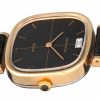 WITTNAUER "Genève" Gold Plated Ladies´Wristwatch with Black "Cross Hair" Dial and two Diamonds (W9689YS2D)