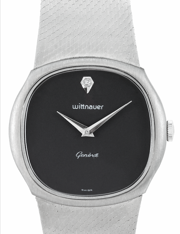 Screenshot 2025-10-07 at 15.33.30 WITTNAUER "Genève" Plated Wristwatch with Black Dial and a Diamond (W143WB1D)