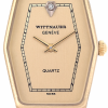 Screenshot 2025-10-07 at 15.42.23 WITTNAUER "Genève" Ladies´ Polygonal Gold Plated Wristwatch with Gilt Jeweled Dial and Chemin de Fer Minuterie