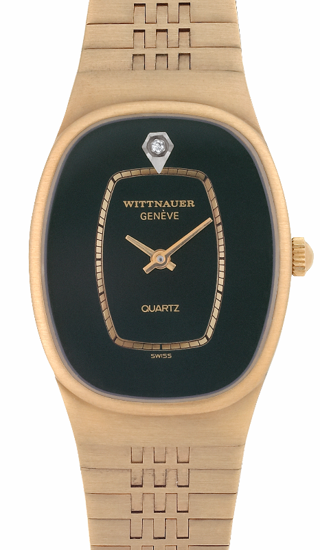 Screenshot 2025-10-07 at 15.42.41 WITTNAUER "Genève" Gold Plated Wristwatch with Black Dial and a Diamond (W9800YBID)