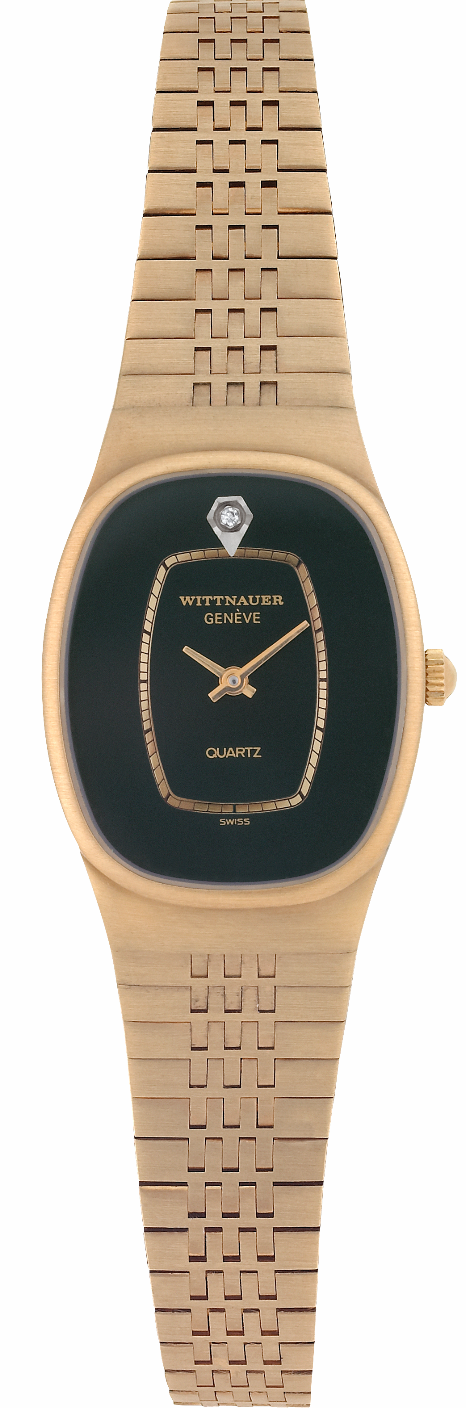 Screenshot 2025-10-07 at 15.42.41 WITTNAUER "Genève" Gold Plated Wristwatch with Black Dial and a Diamond (W9800YBID)