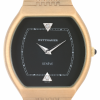 WITTNAUER "Genève" Gold Plated Wristwatch with Black Dial and two Diamonds (W9806YBZD)