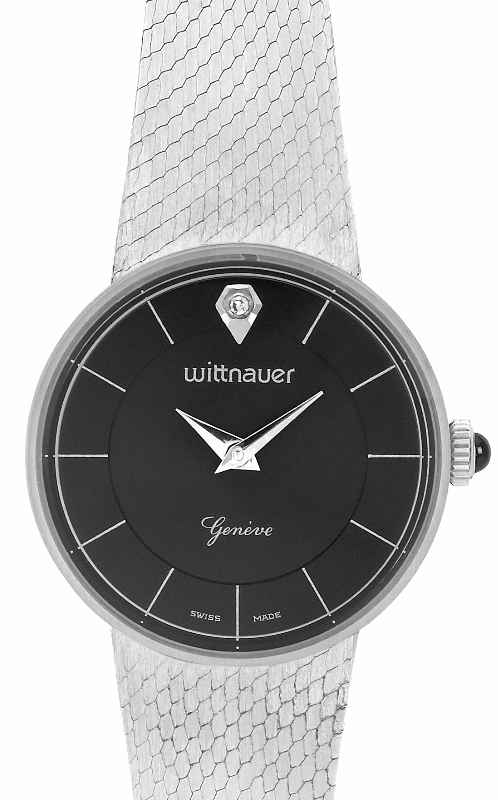Screenshot 2025-10-07 at 16.37.41 WITTNAUER "Genève" Ladies´ Plated Wristwatch with Black Dial and a Diamond (W9669WB1D)