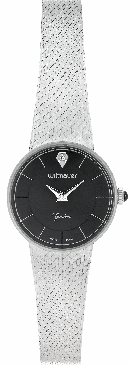 Screenshot 2025-10-07 at 16.37.41 WITTNAUER "Genève" Ladies´ Plated Wristwatch with Black Dial and a Diamond (W9669WB1D)