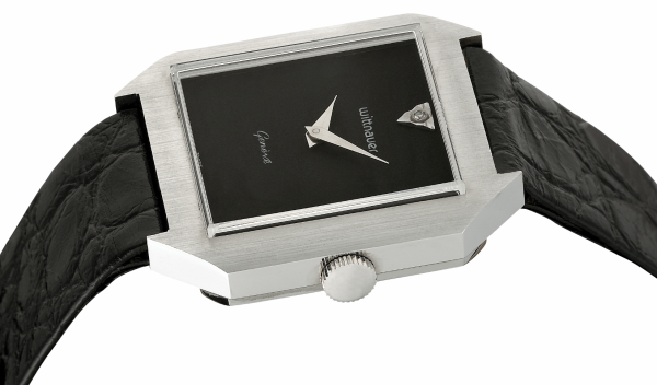 Screenshot 2025-10-07 at 16.52.51 WITTNAUER "Genève" Stainless Steel Wristwatch with Black Dial and a Diamond (W4511WS1D)