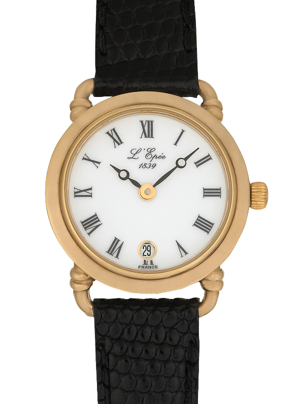 Screenshot 2025-10-08 at 08.42.55 L'EPÉE Ladies´ Gold Plated Wristwatch with Small Seconds, White Dial and Roman Numerals (L13433PO1)