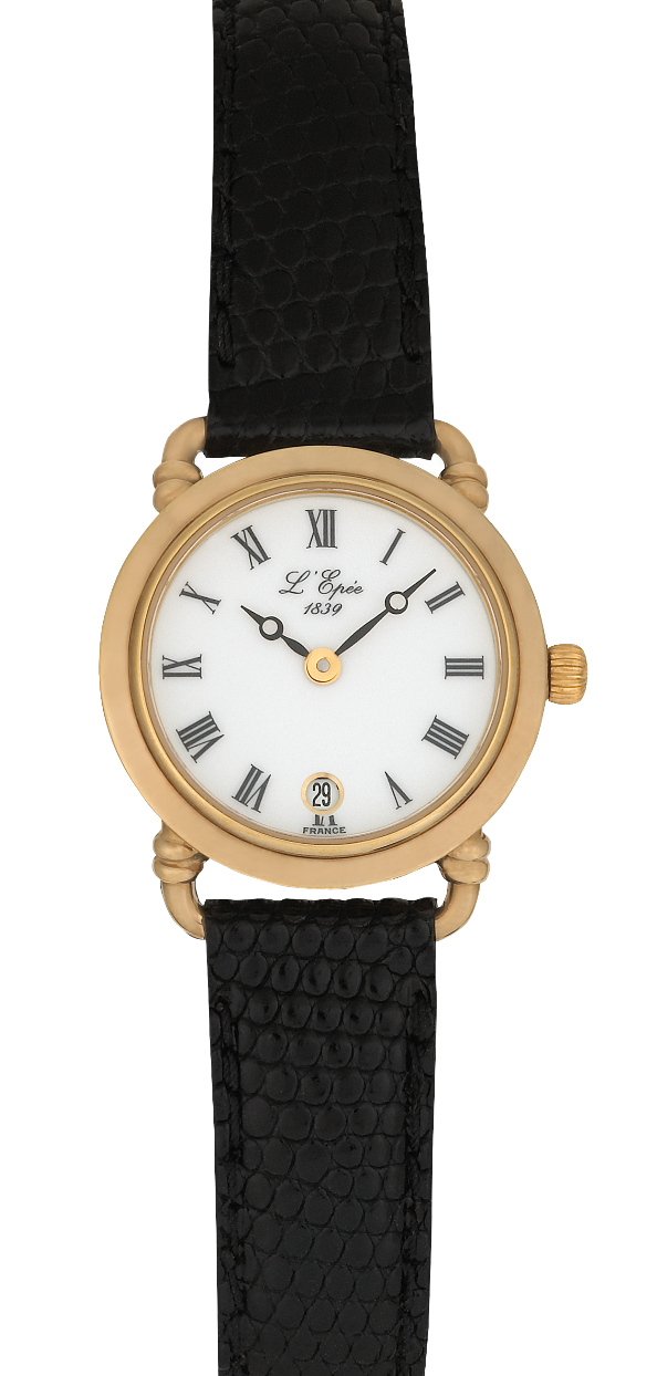Screenshot 2025-10-08 at 08.42.55 L'EPÉE Ladies´ Gold Plated Wristwatch with Small Seconds, White Dial and Roman Numerals (L13433PO1)