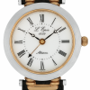 L'EPÉE Gents´ Bicolor Wristwatch with Alarm Function, White Dial and Roman Numerals (L12235TO1)
