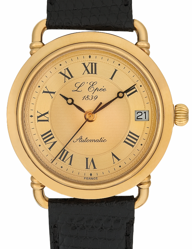 Screenshot 2025-10-08 at 09.23.42 L'EPÉE Gents´ Gold Plated Wristwatch with Golden Sectored Dial and Roman Numerals (L11433PO2)