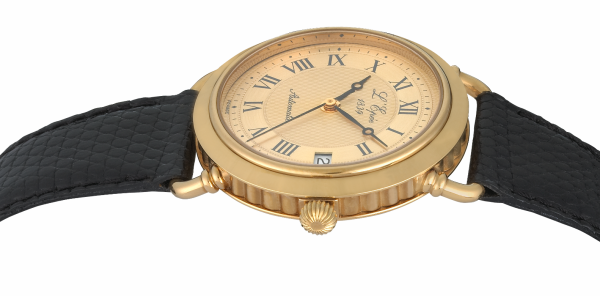 L'EPÉE Gents´ Gold Plated Wristwatch with Golden Sectored Dial and Roman Numerals (L11433PO2)