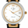 L'EPÉE Gents´ Bicolor Wristwatch with White Dial and Roman Numerals and Applied Indices (L1435TM)
